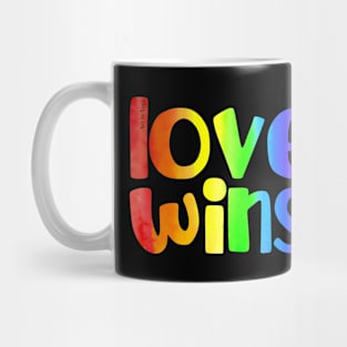 Love wins rainbow Mug